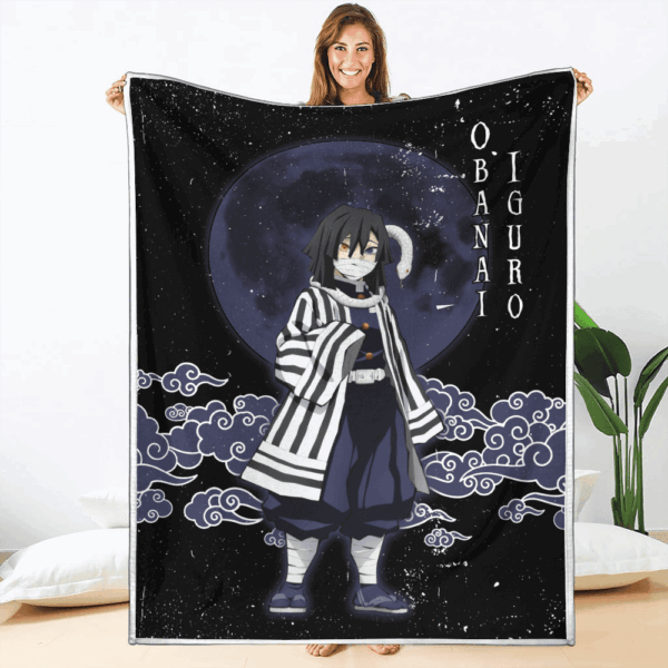 Couverture Obanai Iguro Demon Slayer 02 Plaid Polaire Plaid Canapé