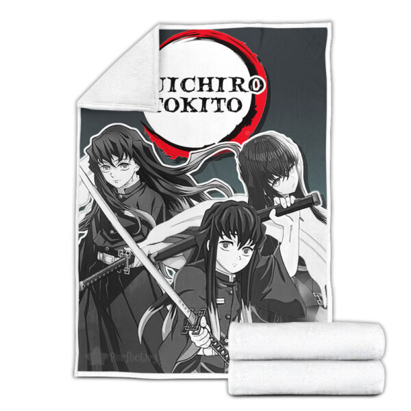 Couverture Muichiro Demon Slayer Plaid Polaire Plaid Canapé – Image 2