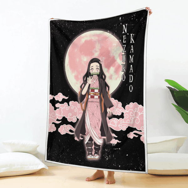 Couverture Nezuko Kamado Demon Slayer Plaid Polaire Plaid Canapé – Image 2