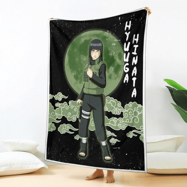 Plaid Hyuuga Hinata Naruto Couverture Plaid Polaire Plaid Canapé – Image 2