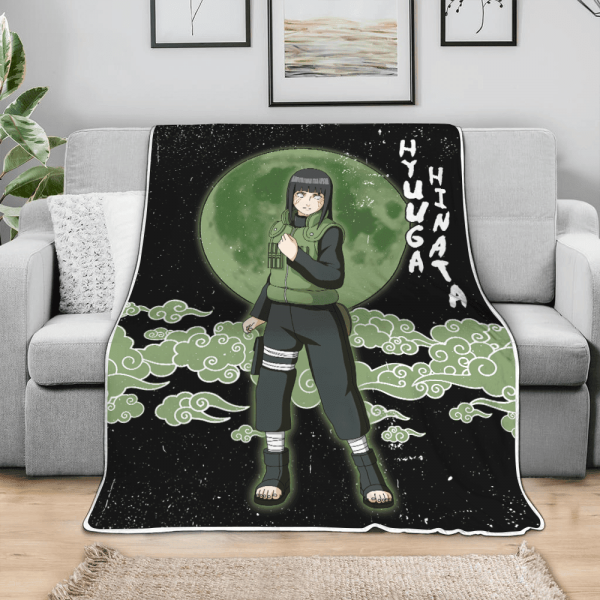 Plaid Hyuuga Hinata Naruto Couverture Plaid Polaire Plaid Canapé – Image 3