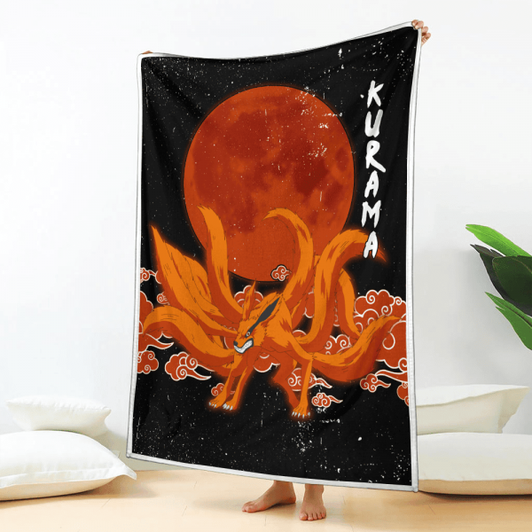 Plaid Kurama Naruto Couverture Plaid Polaire Plaid Canapé – Image 2