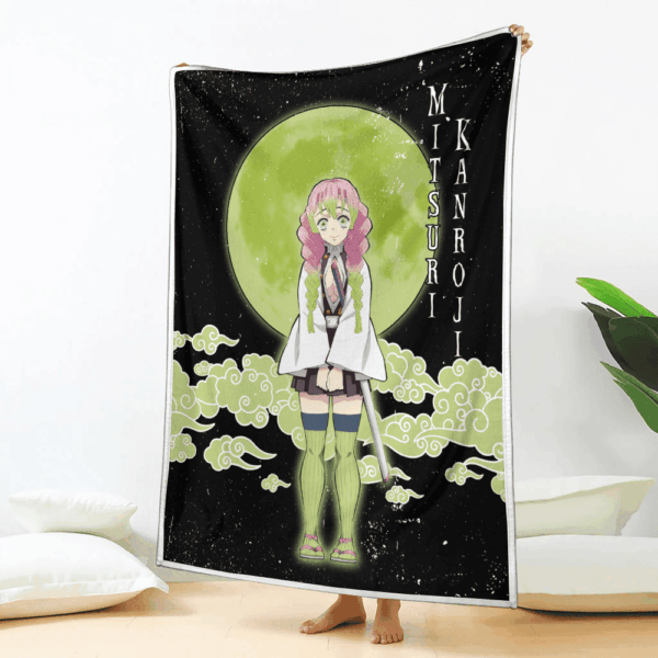 Couverture Mitsuri Kanroji Demon Slayer Plaid Polaire Plaid Canapé – Image 2