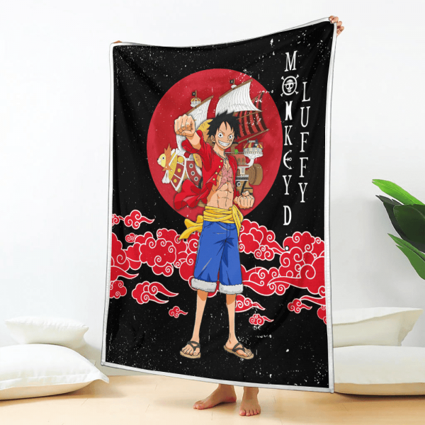 Plaid Monkey D. Luffy One Piece 03 Couverture Plaid Polaire Plaid Canapé – Image 2