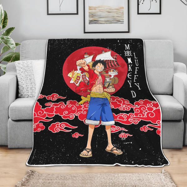 Plaid Monkey D. Luffy One Piece 03 Couverture Plaid Polaire Plaid Canapé – Image 3