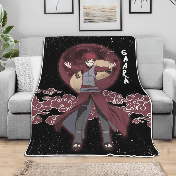 Plaid Gaara Naruto 04 Couverture Plaid Polaire Plaid Canapé – Image 3