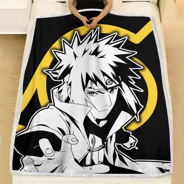 Plaid Minato Namikaze Naruto 01 Couverture Plaid Polaire Plaid Canapé – Image 2