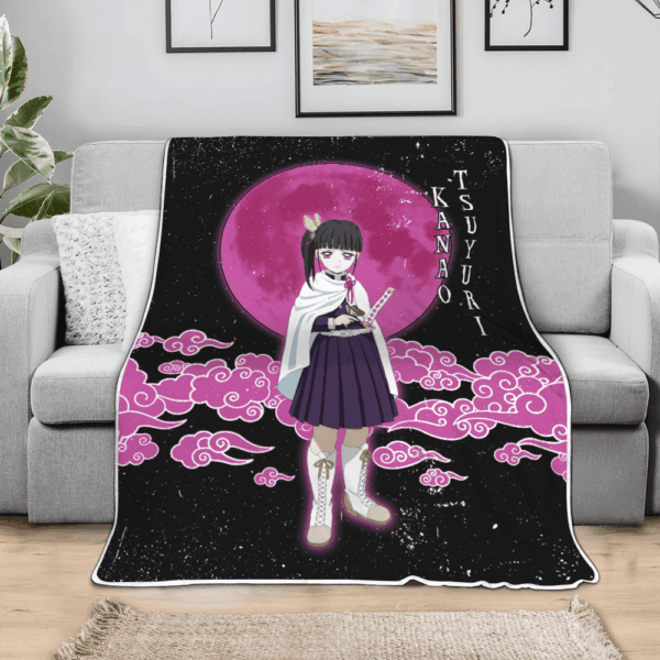 Couverture Kanao Tsuyuri Demon Slayer Plaid Polaire Plaid Canapé – Image 3