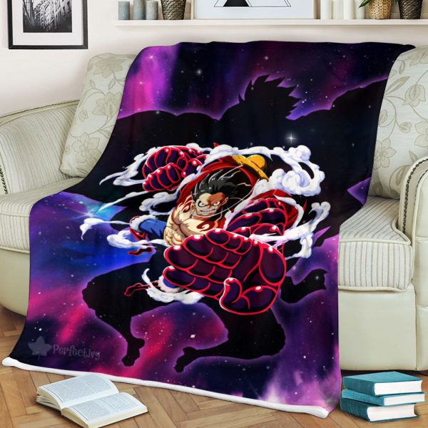 Plaid Monkey D. Luffy Gear 4 One Piece 01 Couverture Plaid Polaire Plaid Canapé – Image 2
