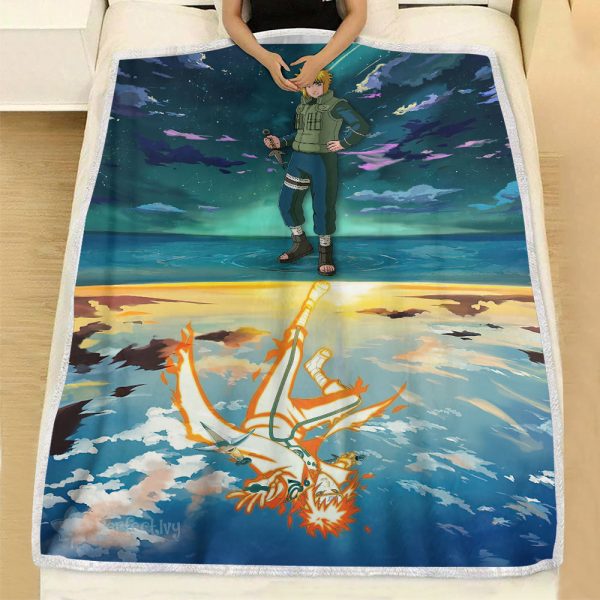 Plaid Minato Namikaze Naruto 02 Couverture Plaid Polaire Plaid Canapé – Image 2