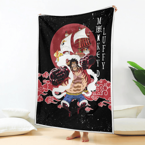 Plaid Monkey D. Luffy Gear 4 One Piece 03 Couverture Plaid Polaire Plaid Canapé – Image 2