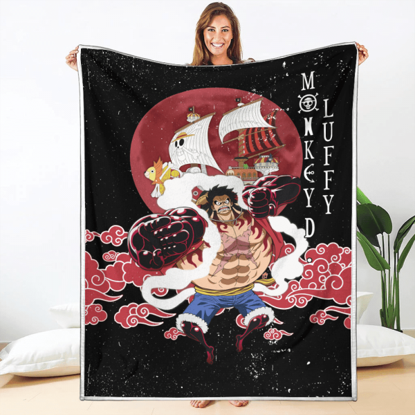 Plaid Monkey D. Luffy Gear 4 One Piece 03 Couverture Plaid Polaire Plaid Canapé