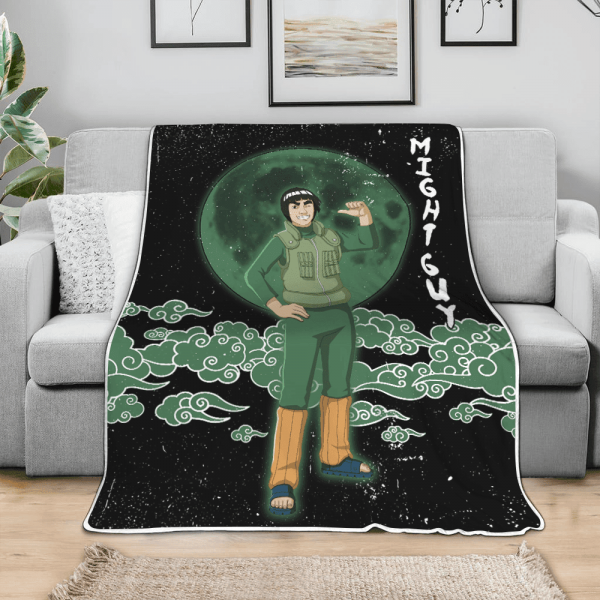 Plaid Might Guy Naruto 04 Couverture Plaid Polaire Plaid Canapé – Image 3