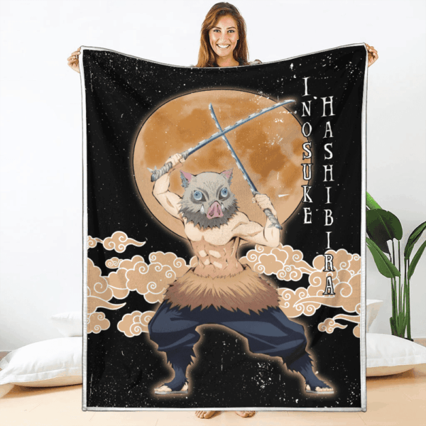 Couverture Inosuke Hashibira Demon Slayer Plaid Polaire Plaid Canapé