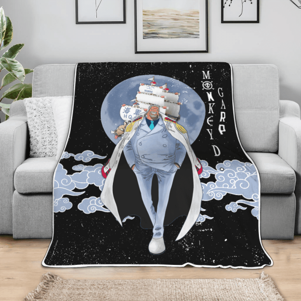 Plaid Monkey D. Garp One Piece Couverture Plaid Polaire Plaid Canapé – Image 3