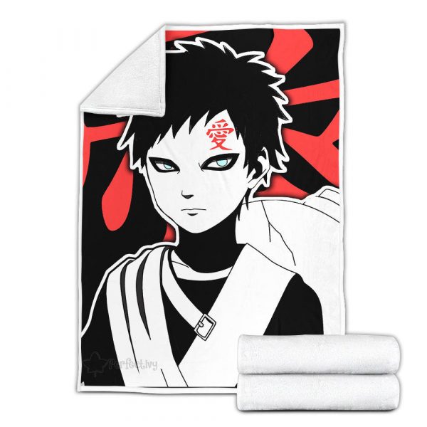 Plaid Gaara Naruto 01 Couverture Plaid Polaire Plaid Canapé – Image 3