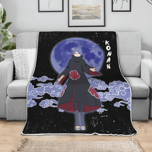 Plaid Konan Naruto Couverture Plaid Polaire Plaid Canapé – Image 3