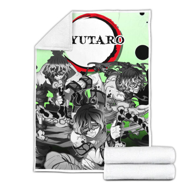 Couverture Gyutaro Demon Slayer Plaid Polaire Plaid Canapé – Image 2