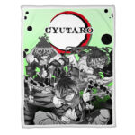 Couverture Gyutaro Demon Slayer Plaid Polaire Plaid Canapé