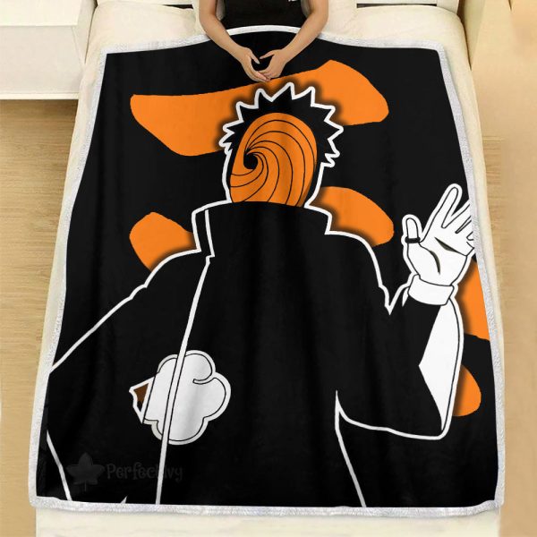 Plaid Tobi Uchiha Obito Naruto 01 Couverture Plaid Polaire Plaid Canapé – Image 2