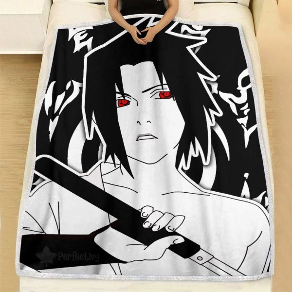 Plaid Uchiha Sasuke Naruto 04 Couverture Plaid Polaire Plaid Canapé – Image 2