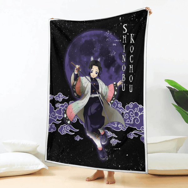 Couverture Shinobu Kochou Demon Slayer Plaid Polaire Plaid Canapé – Image 2