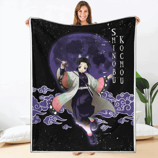 Couverture Shinobu Kochou Demon Slayer Plaid Polaire Plaid Canapé