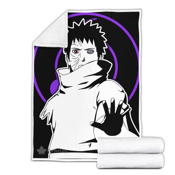 Plaid Uchiha Obito Naruto 01 Couverture Plaid Polaire Plaid Canapé – Image 3