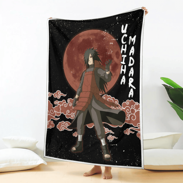 Plaid Uchiha Madara Naruto 01 Couverture Plaid Polaire Plaid Canapé – Image 2