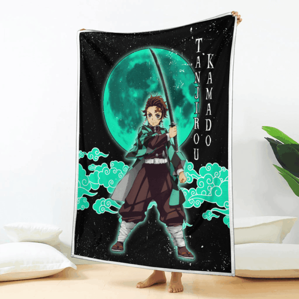 Couverture Tanjirou Kamado Demon Slayer Plaid Polaire Plaid Canapé – Image 2