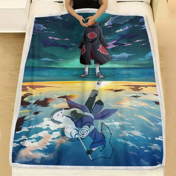 Plaid Tobi Uchiha Obito Naruto 03 Couverture Plaid Polaire Plaid Canapé – Image 2