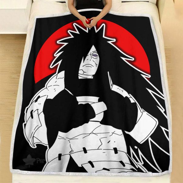 Plaid Uchiha Madara Naruto 02 Couverture Plaid Polaire Plaid Canapé – Image 2