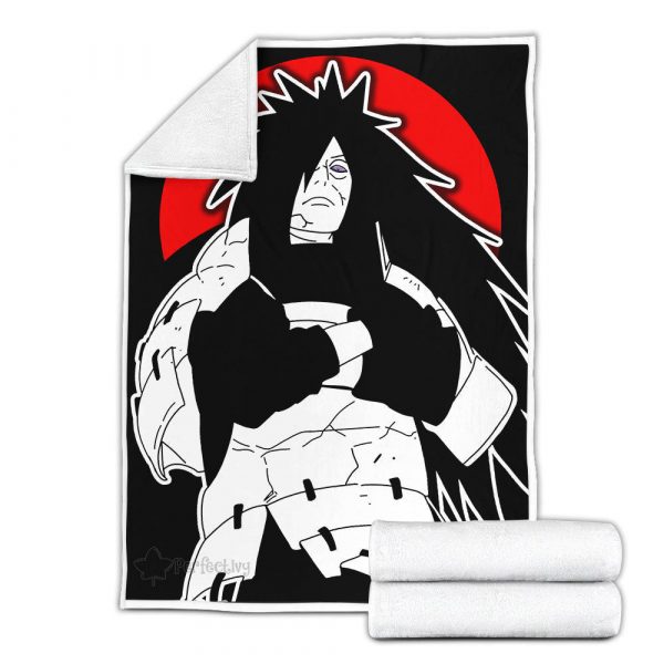 Plaid Uchiha Madara Naruto 02 Couverture Plaid Polaire Plaid Canapé – Image 3