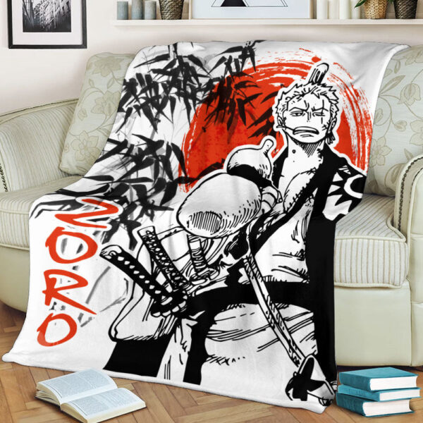 Plaid Roronoa Zoro Wano Arc Couverture Plaid Polaire Plaid Canapé