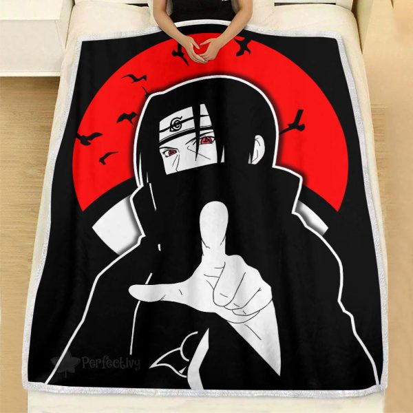Plaid Uchiha Itachi Naruto 04 Couverture Plaid Polaire Plaid Canapé – Image 2