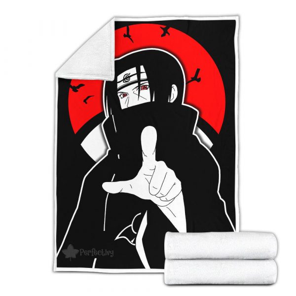 Plaid Uchiha Itachi Naruto 04 Couverture Plaid Polaire Plaid Canapé – Image 3