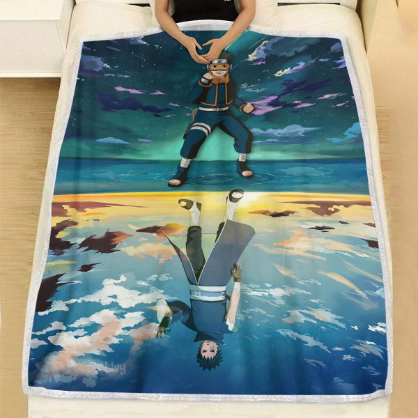 Plaid Uchiha Obito Naruto 03 Couverture Plaid Polaire Plaid Canapé – Image 2