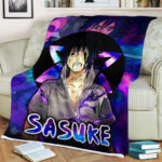 Plaid Uchiha Sasuke Naruto 02 Couverture Plaid Polaire Plaid Canapé