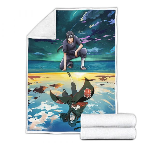 Plaid Uchiha Itachi Naruto 01 Couverture Plaid Polaire Plaid Canapé – Image 3
