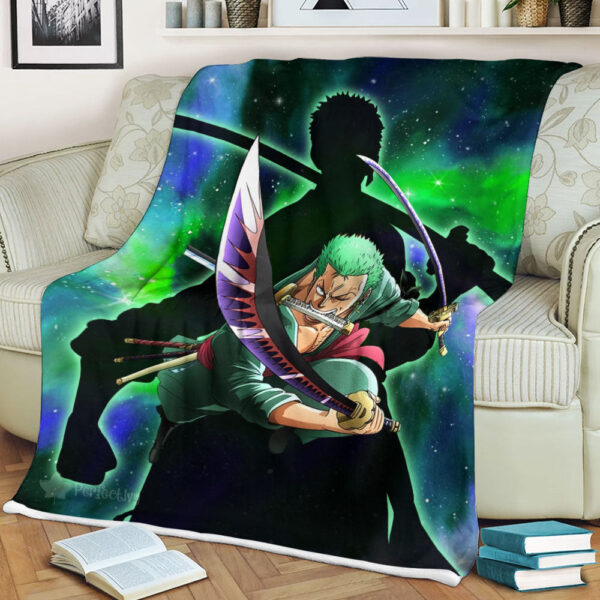 Plaid Roronoa Zoro One Piece 02 Couverture Plaid Polaire Plaid Canapé – Image 2