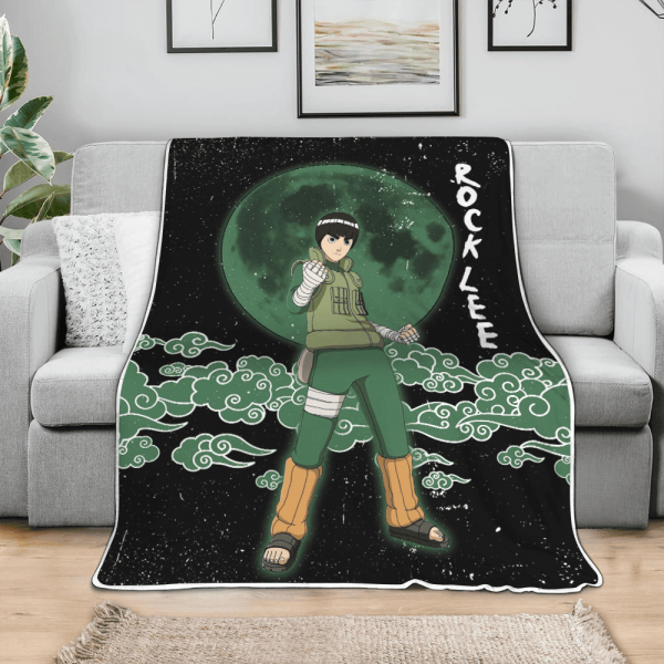 Plaid Rock Lee Naruto 02 Couverture Plaid Polaire Plaid Canapé – Image 3