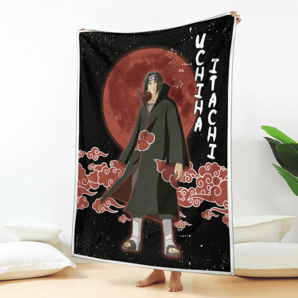 Plaid Uchiha Itachi Naruto 02 Couverture Plaid Polaire Plaid Canapé – Image 2