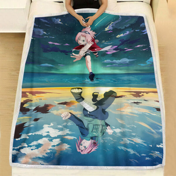 Plaid Sakura Haruno Naruto 02 Couverture Plaid Polaire Plaid Canapé – Image 2