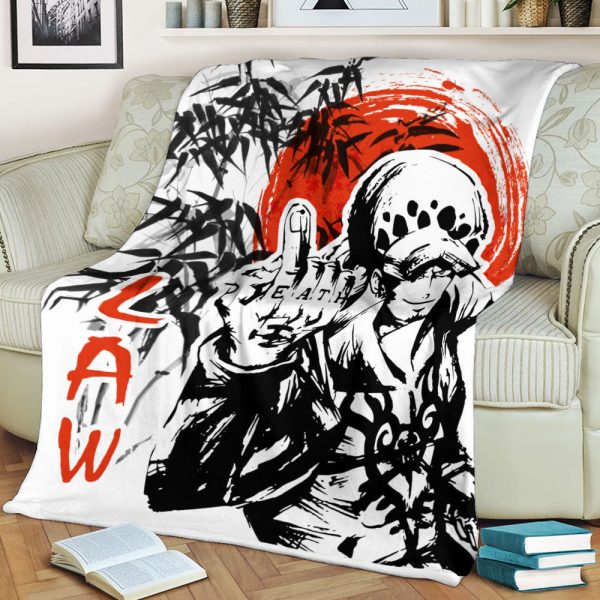 Plaid Trafalgar D. Water Law One Piece 01 Couverture Plaid Polaire Plaid Canapé – Image 3