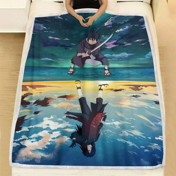 Plaid Uchiha Madara Naruto 03 Couverture Plaid Polaire Plaid Canapé – Image 2