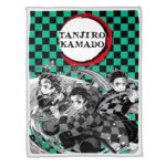 Couverture Tanjro Demon Slayer Plaid Polaire Plaid Canapé