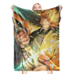 Couverture Demon Slayer Zenitsu Plaid Polaire Plaid Canapé