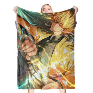 Couverture Demon Slayer Zenitsu Plaid Polaire Plaid Canapé