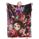 Couverture Demon Slayer frère et soeur Tanjiro et Nezuko 1002 Plaid Polaire Plaid Canapé