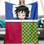 Couverture Demon Slayer Giyuu Tomioka 1002 Plaid Polaire Plaid Canapé